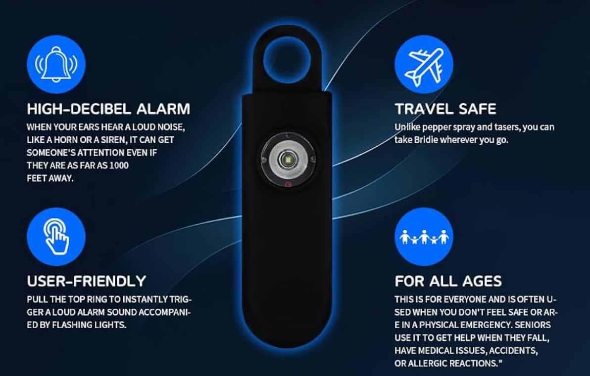 Compact Outdoor SOS Flashlight & Self-Defense Alarm
