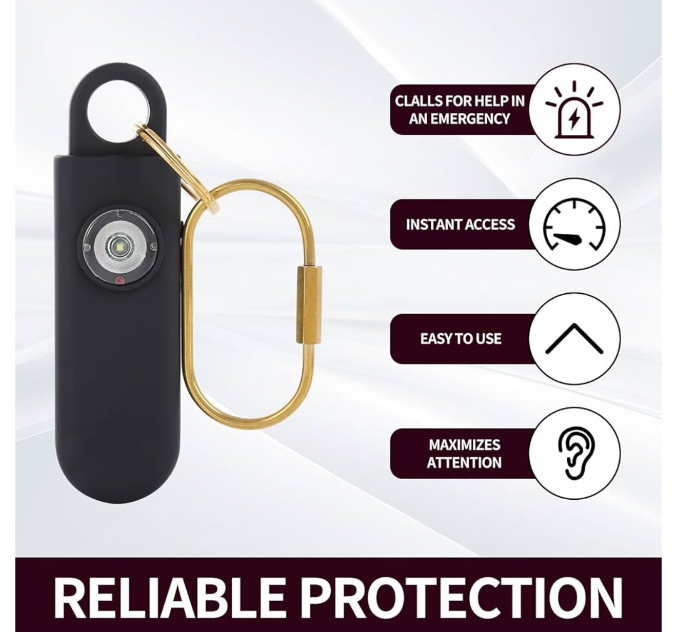 Compact Outdoor SOS Flashlight & Self-Defense Alarm